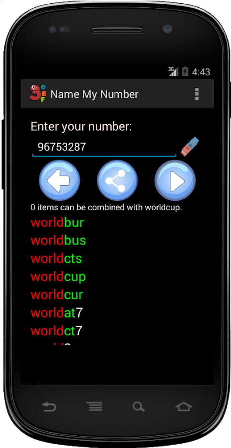 One sample number One sample number