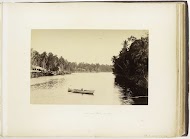 Gezicht op de Wampoe rivier, Tandjong Poera,  Langkat Sumatra