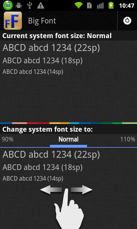 Big Font (改變系統字體大小) - screenshot
