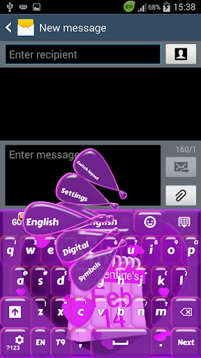 紫色情人键盘