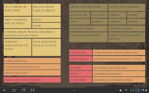 Android application Dungeon Master Screen screenshort