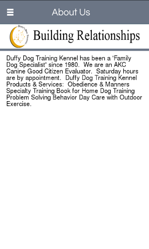 Duffy's Dog Training Center