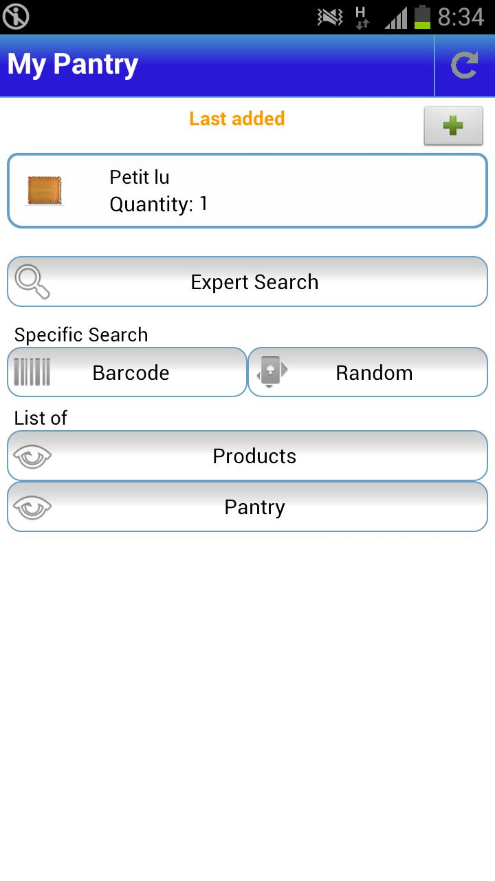 Android application My Pantry screenshort