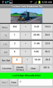 Truckers Daily Route Pay ver2 Screenshots 0