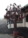 Metal Tree Sculpture 