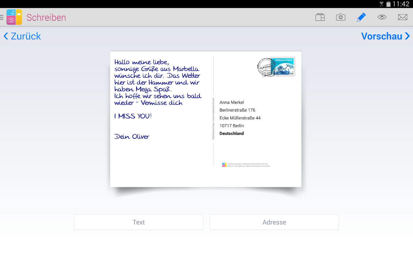 MyPostcard Postkarten App AndroidApps auf Google Play