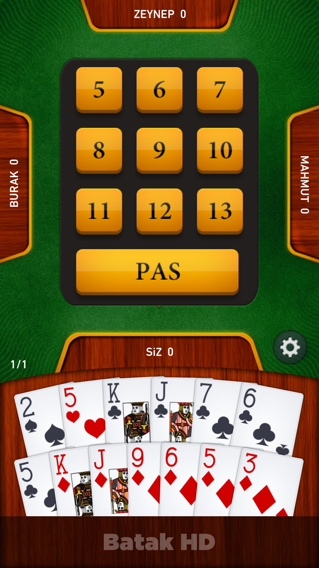 Android application Batak HD - İnternetsiz Batak screenshort