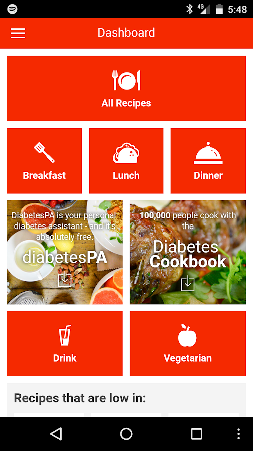    Diabetes Recipe App- screenshot  