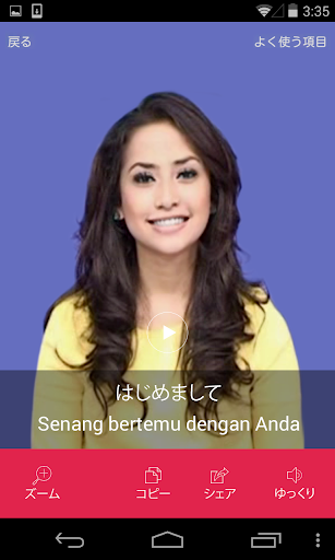 インドネシア語ビデオ辞書 - 翻訳機能・学習機能・音声機能