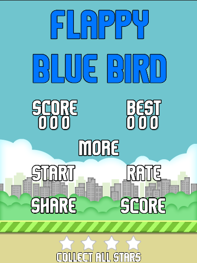 【免費街機App】Flappy Blue Bird-APP點子