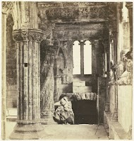 Interieur van Rosslyn Chapel met de Apprentice Pillar