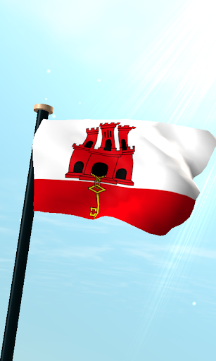 Gibraltar Flag 3D Wallpaper