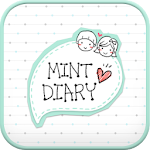 Mint Diary go launcher theme Apk