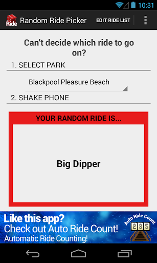 Random Ride Picker