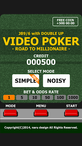 VIDEO POKER - MILLIONAIRE