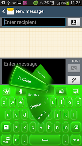 GO Keyboard Green Glow