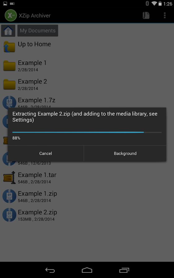   XZip - zip unzip unrar utility- screenshot 
