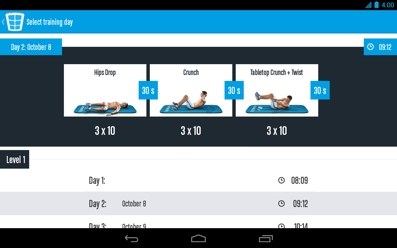    Runtastic Six Pack Abs Workout- screenshot  