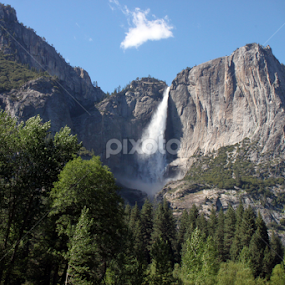 Yosemite falls by Kirsten Gamby - Landscapes Mountains & Hills