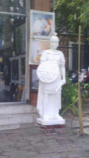 Warrior Statue At Thuy Truc Cafe