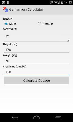 Gentamicin Calculator