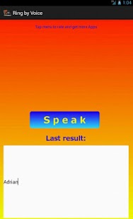 Screenshot dell'applicazione Android Ring by Voice Pro