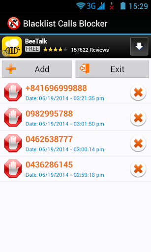 BLACKLIST CALLS AND SMS BLOCK