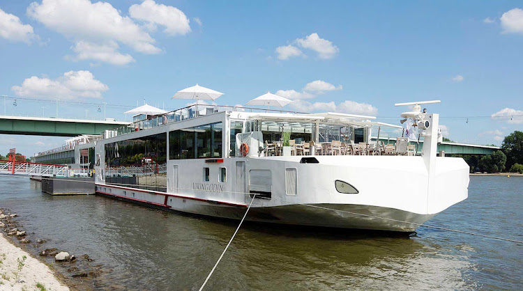 The river cruise ship Viking Odin in Cologne, Germany.