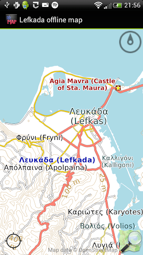 Lefkada island offline map