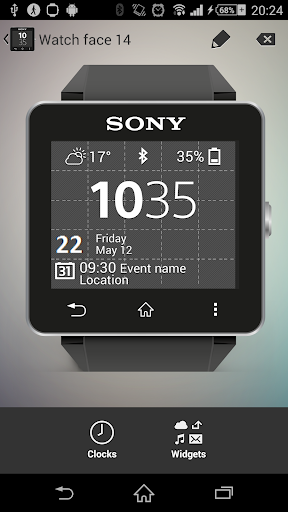 Week Number Widget Sony SW2