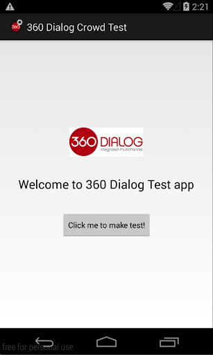 360 Dialog Crowd Test app