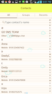 Happy Apple go sms theme - screenshot thumbnail