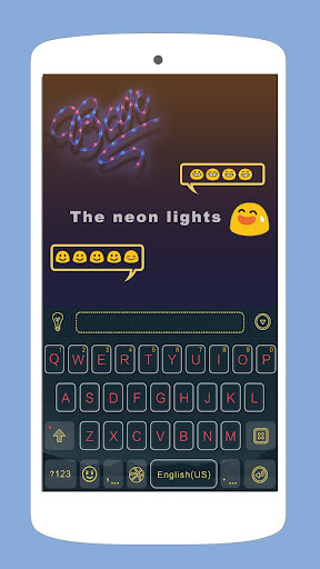 Neon Theme for keyboard Emoji