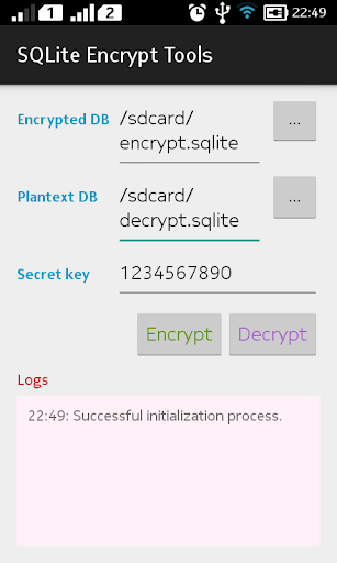 SQLite Encrypt Tools