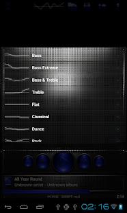 Poweramp skin TITAN DBLUE GRID Screenshots 4