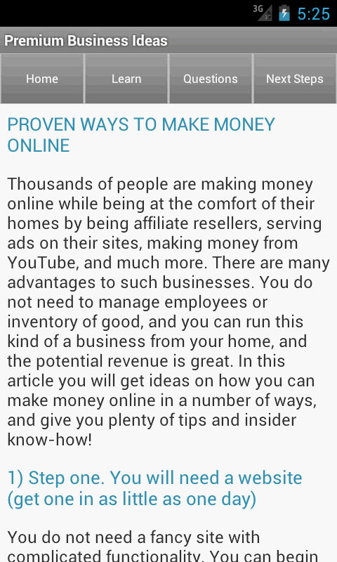    Startup & Business Ideas- screenshot  