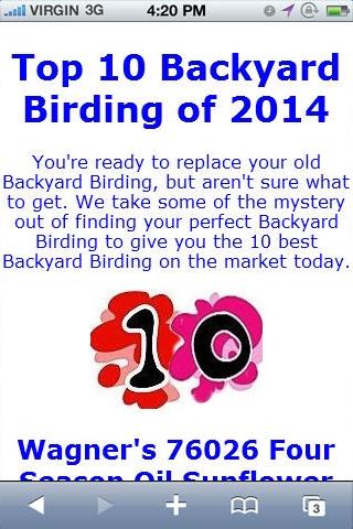 Backyard Birding Reviews