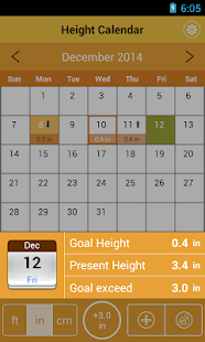 Free Height Tracking Calendar APK for Android