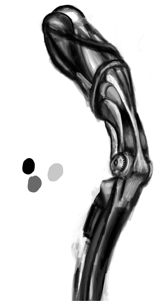 cyborg arm drawing