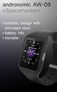 Android application Spacemaster Watch Face AW-09 screenshot