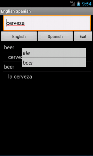 English Spanish Dictionary