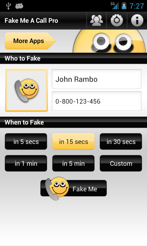 Fake Me A Call Pro - screenshot