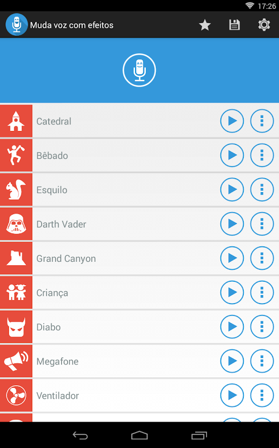 Muda voz com efeitos - screenshot