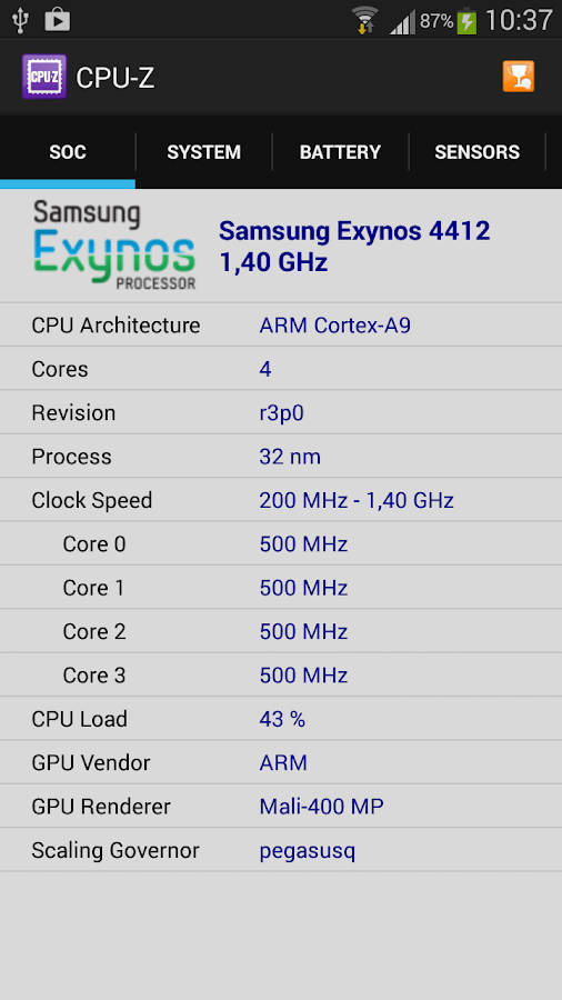 CPU-Z - screenshot