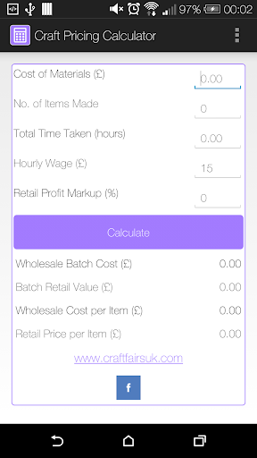 Craft Pricing Calculator