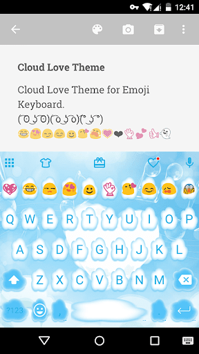 Cloud Love Emoji Keyboard Skin