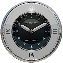 white snake clock widget mobile app icon