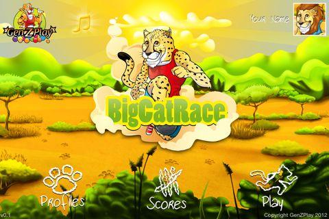 Android application Big Cat Race screenshort