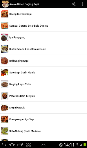 Aneka Resep Daging Sapi