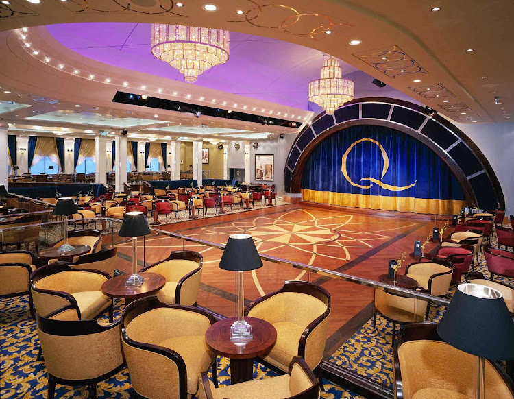 Dance the night away with your sweetie on the ballroom floor to live orchestra music aboard Queen Mary 2.